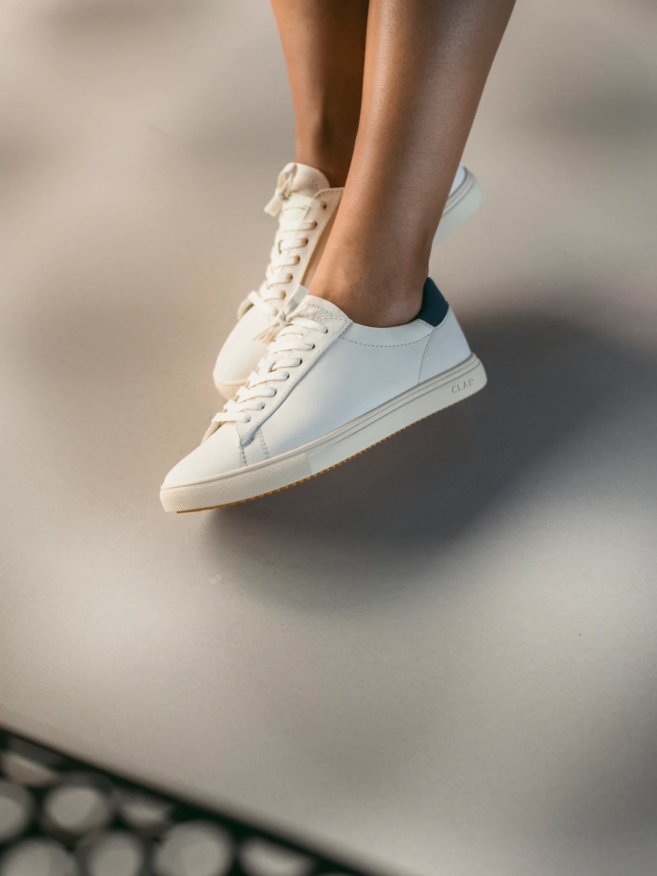 Sneakers CLAE - Bradley White Leather Navy