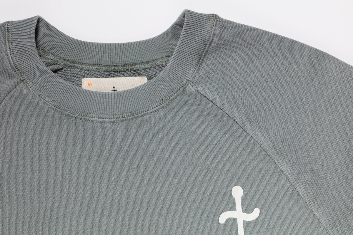La Paz Cunha sweatshirt - Seagrass/ecru logo