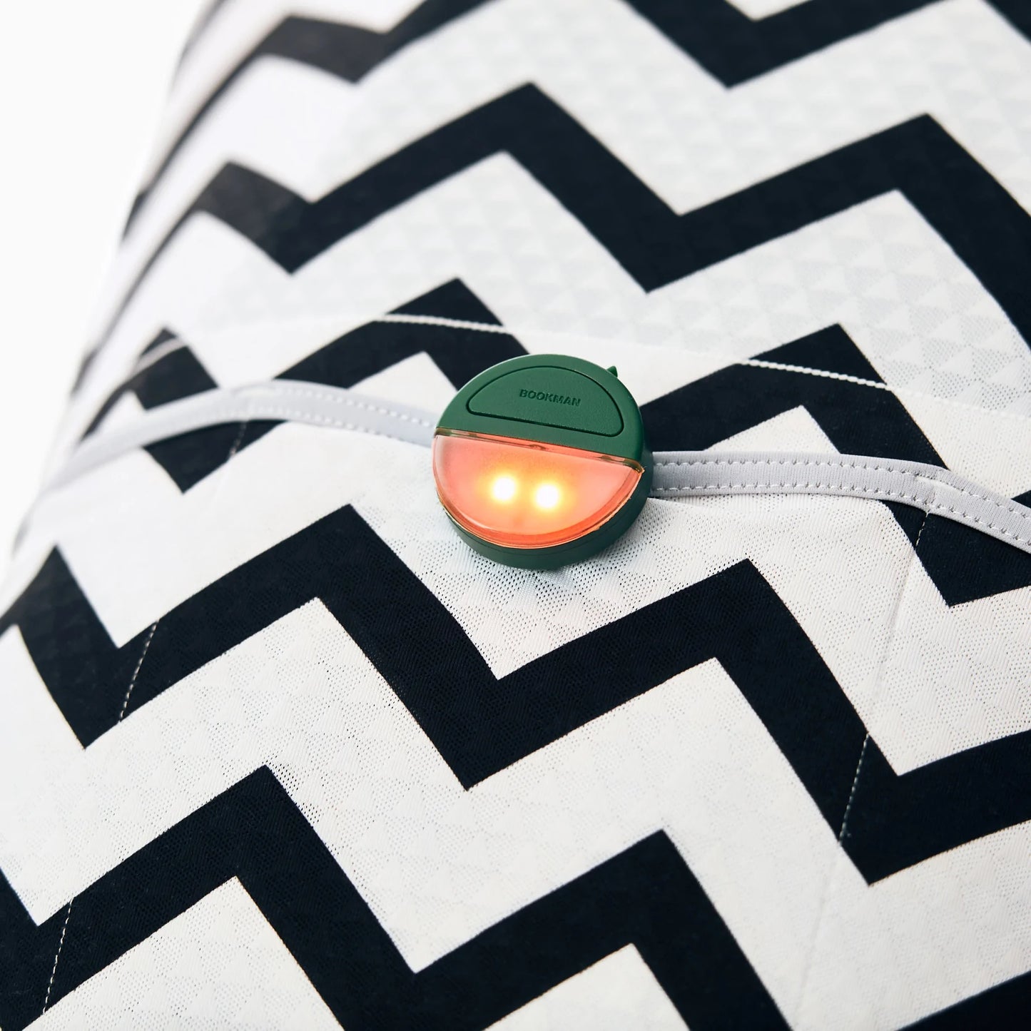 Two-tone (white/red) portable light clip Eclipse - Bookman
