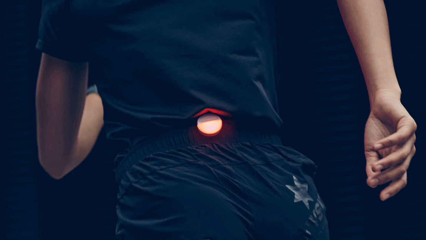 Two-tone (white/red) portable light clip Eclipse - Bookman