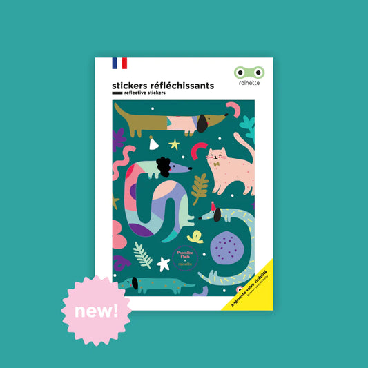 Stickers réfléchissants Rainette Grande Planche - Animaux