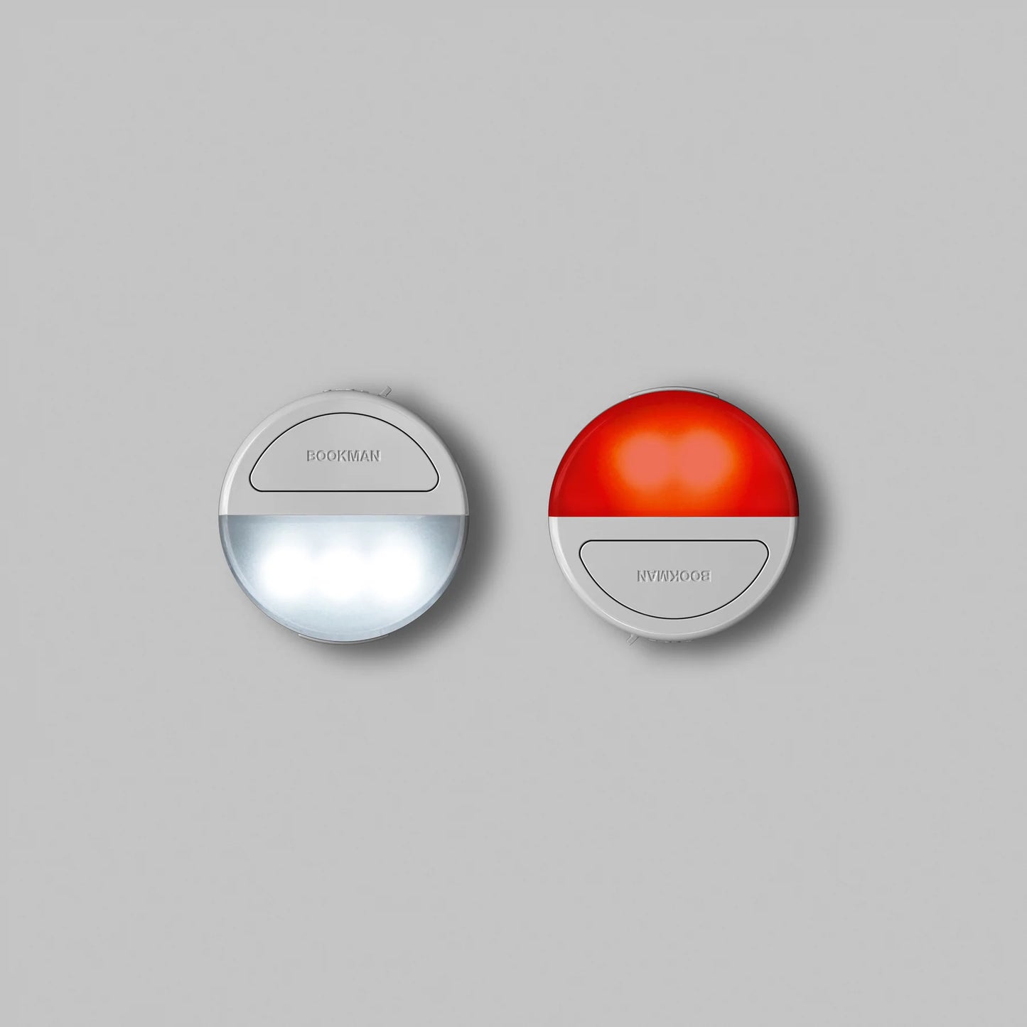 Two-tone (white/red) portable light clip Eclipse - Bookman