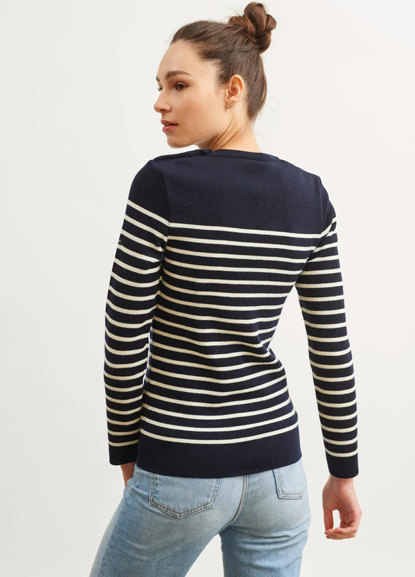 Women's striped sailor sweater Tide - Saint James