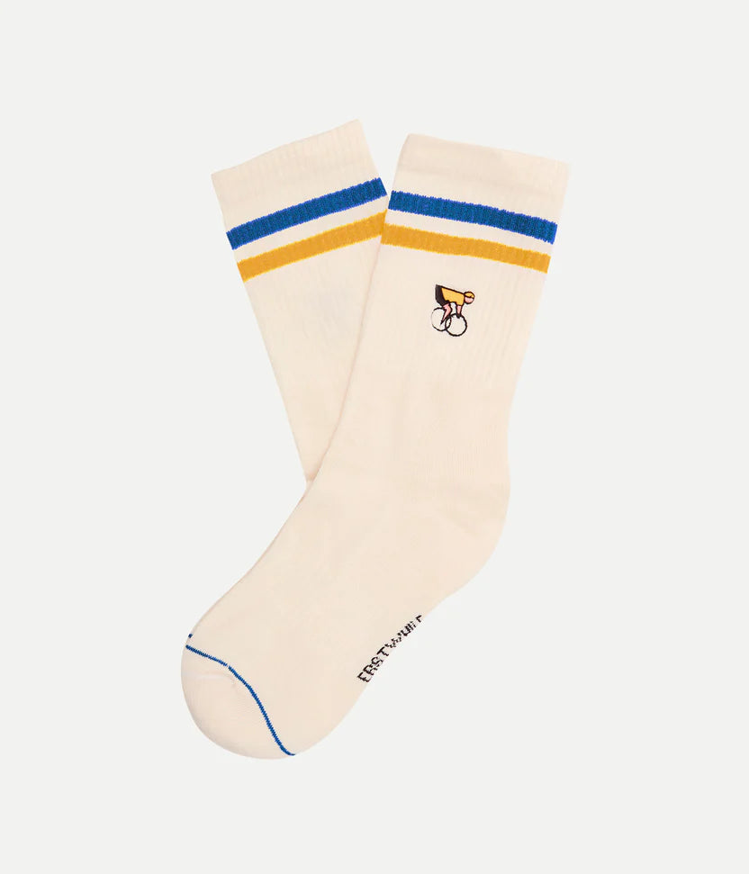 Chaussettes coton Erstwhile Amateur - Blue Mustard