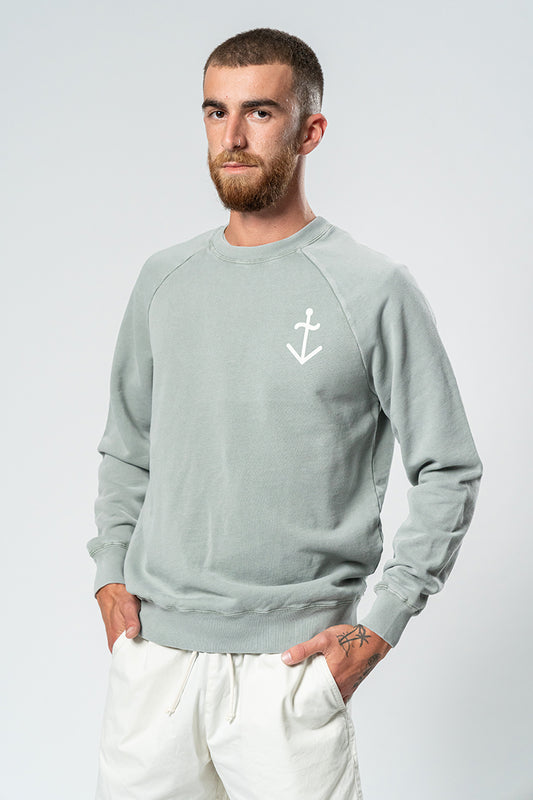La Paz Cunha sweatshirt - Seagrass/ecru logo