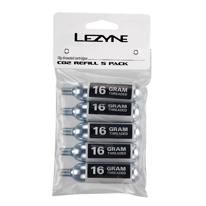Pack of 5 CO2 cartridges 16g for Control Drive CO2 - Lezyne