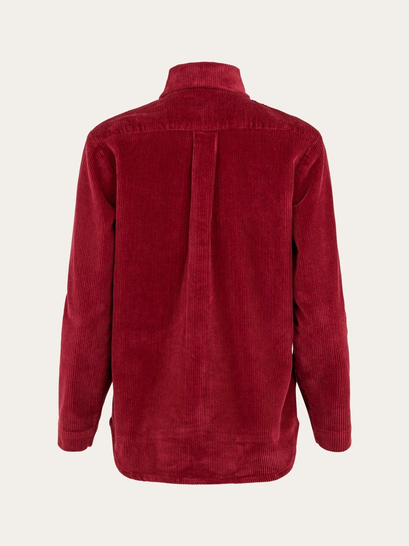 Knowledge Cotton Apparel red overshirt - 8-wales corduroy overshirt rhubarb