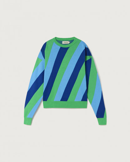 Paloma Navy Striped Sweatshirt - Thinking Mu