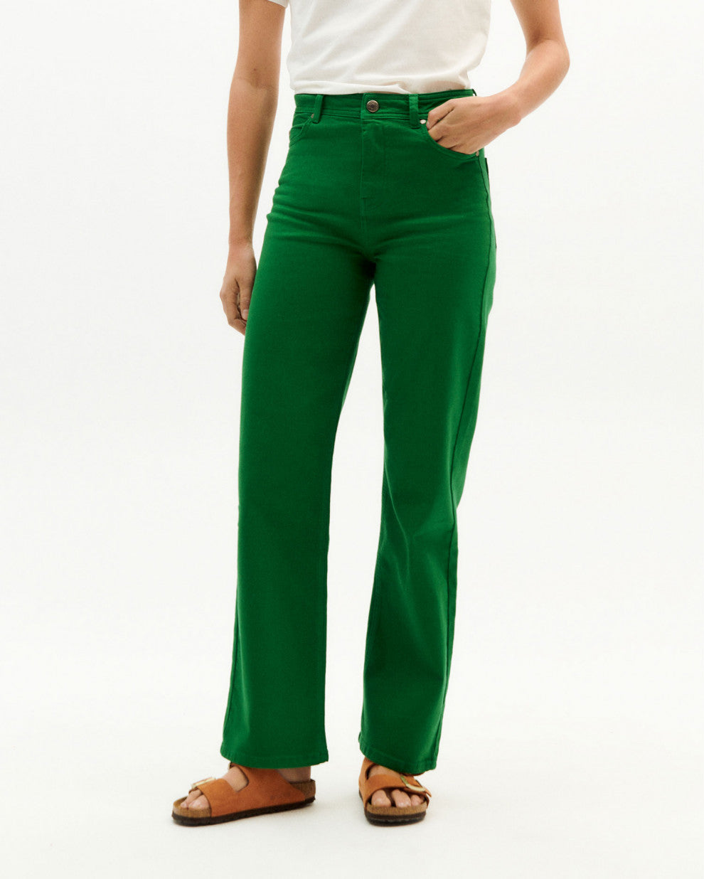 Theresa Green Pants - Thinking Mu