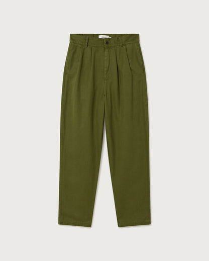 Rina Green pants - hemp and cotton - Thinking Mu