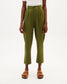 Rina Green pants - hemp and cotton - Thinking Mu